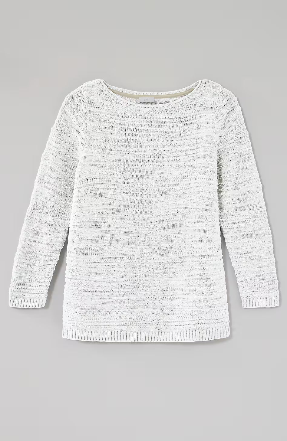 Placed-Pattern Slub-Textured Sweater