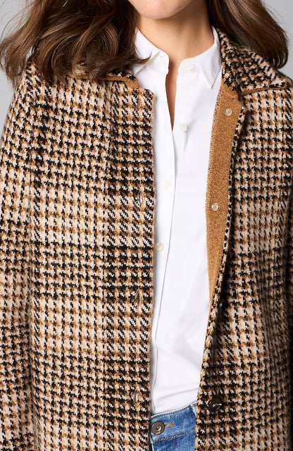Plaid Button-Front Sweater