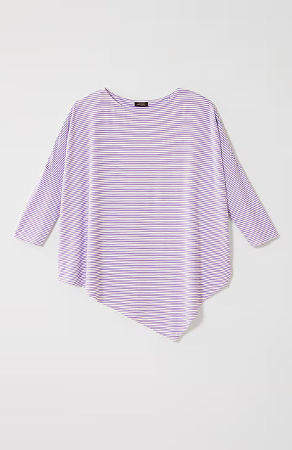 Wearever Slub-Knit Asymmetric Dipped-Hem Top