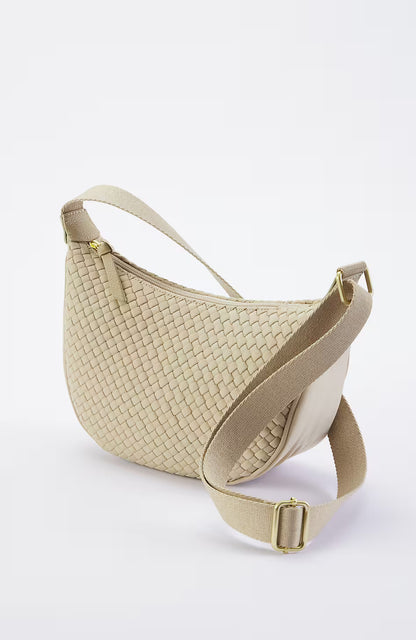 Woven Crescent Sling Bag