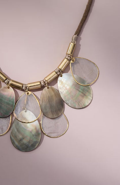 Mixed-Shell Layered Necklace