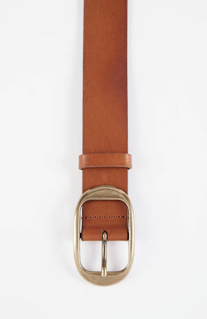 Leather Oval-Ring Belt
