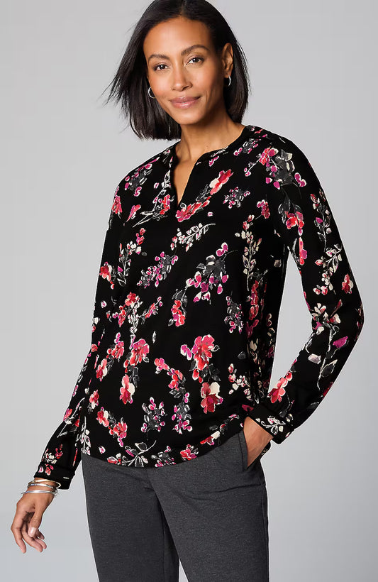 Velvet-Piped Top