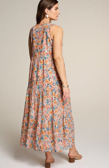 Cotton Voile Tiered Maxi Dress