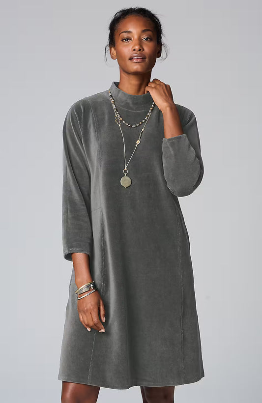 Pure Jill Corded-Velour Dress