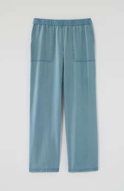 Indigo Relaxed Wide-Leg Pants