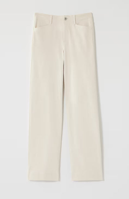 High-Rise Angled-Pocket Wide-Leg Jeans