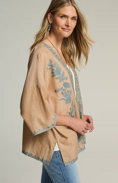 Floral-Embroidered Jacket