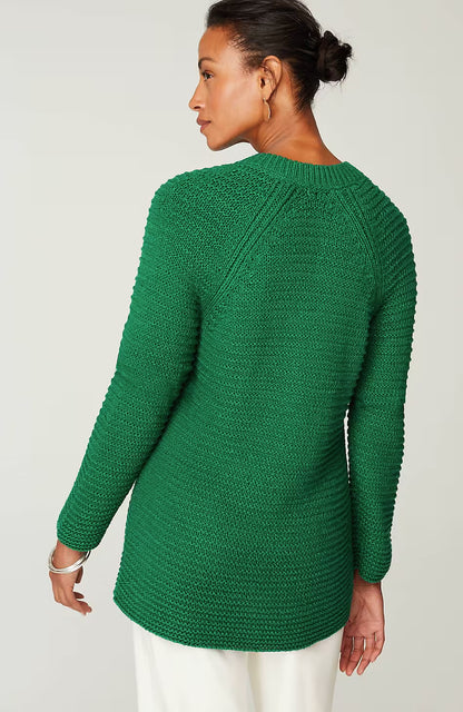 Wearever Textured Split-Neck Sweater