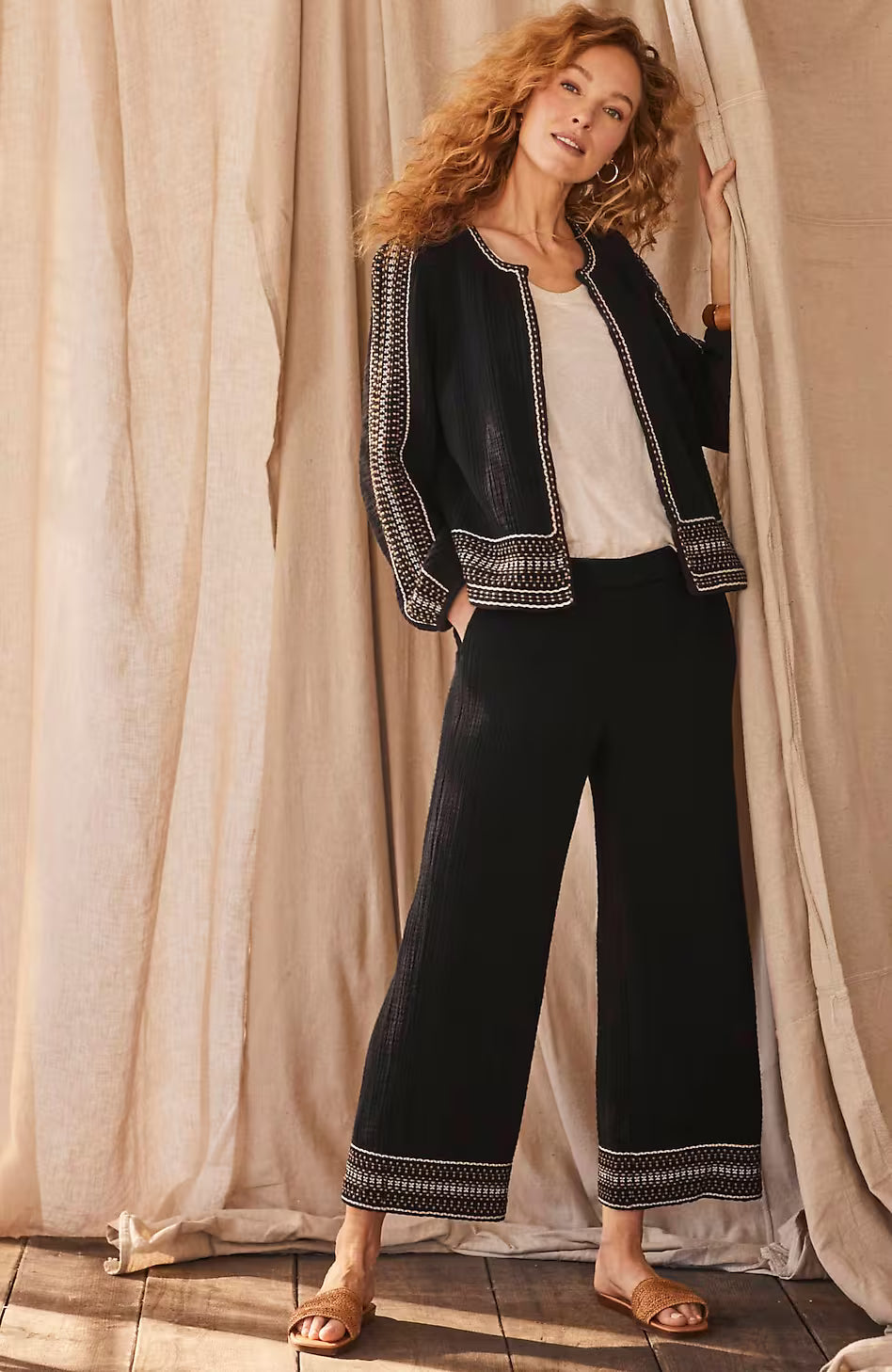 Pure Jill Relaxed Cropped Pants