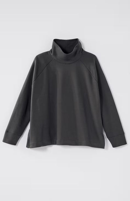 Pure Jill Fleece Stepped-Hem Top