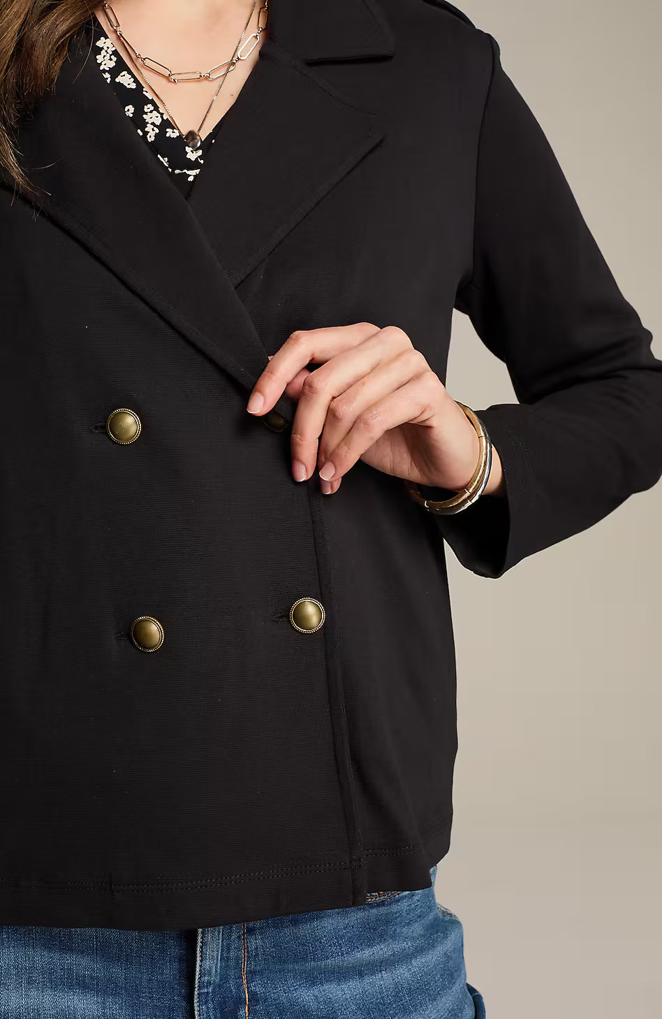 Knit Military Jacket