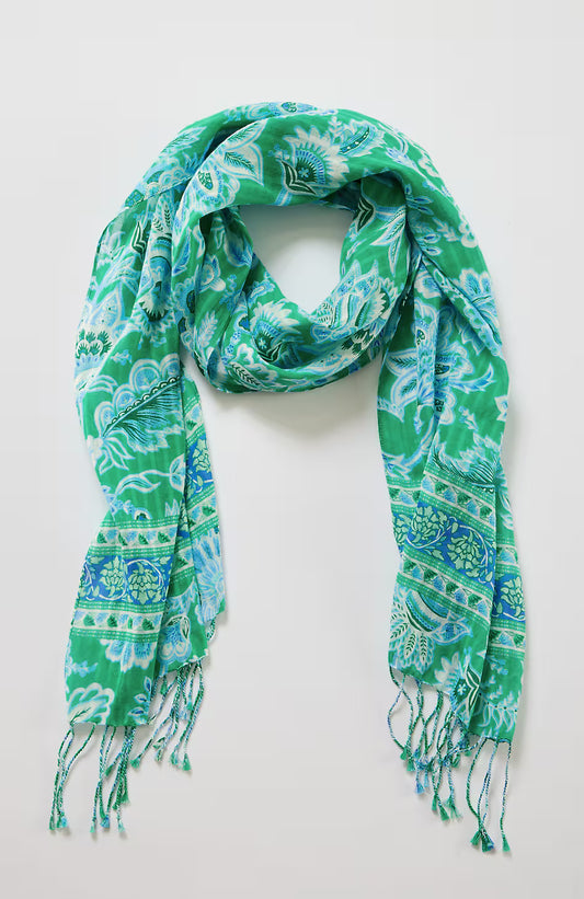 Lightweight Jacobean Floral Scarf