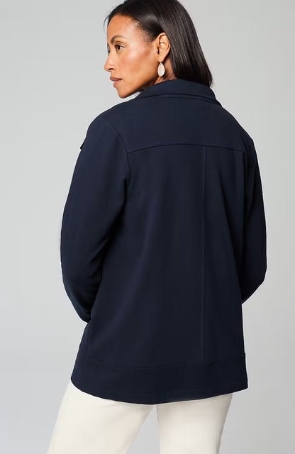 Knit Double-Breasted Peacoat