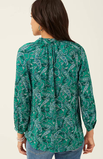 Ruffled Satin Top