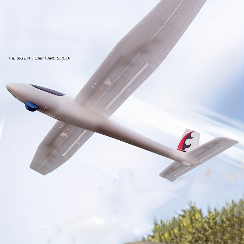 Grand modèle d'avion en mousse EPP blanc - Jet d'avion DIY pour du plaisir en plein air, cadeau parfait pour Noël ou un anniversaire, aucune pile requise, facile à utiliser avec un silex, activité en plein air | Design vibrant | Construction durable