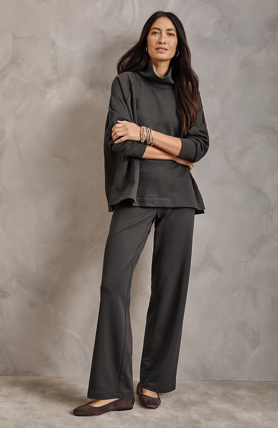 Pure Jill Affinity Pull-On Wide-Leg Pants