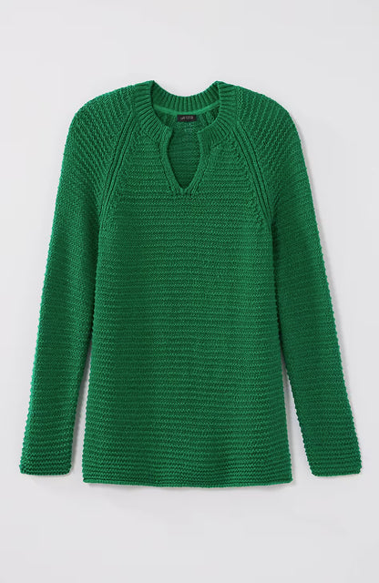 Wearever Textured Split-Neck Sweater