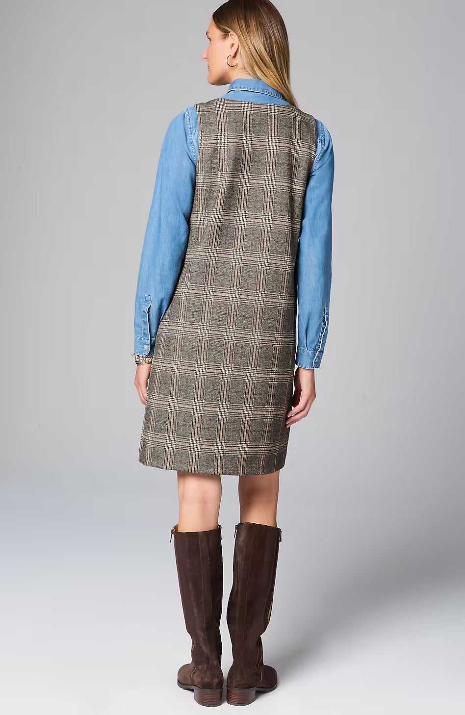 Sleeveless Plaid Dress