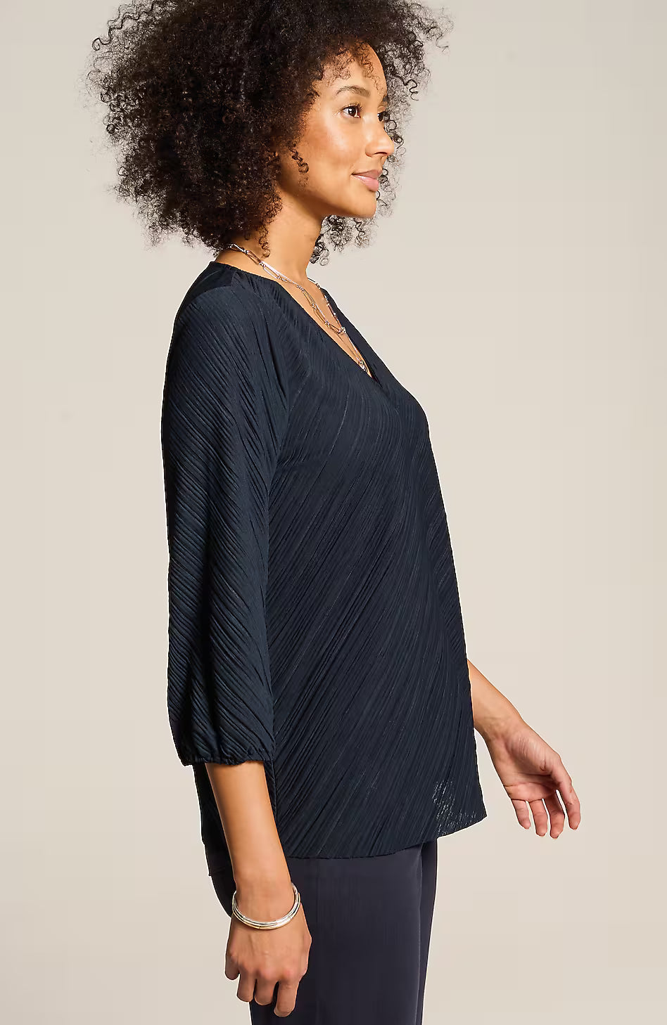 Wearever Plissé-Knit Top