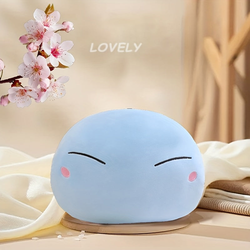 Adorable Oreiller en Peluche Expression Bleue - Jouet de Style Cartoon Mignon avec Des Joues Roses, Idéal pour la Décoration de la Maison & du Bureau, Cadeau Parfait pour Pâques, Noël, Halloween, Anniversaires et Nouvel An, Oreillers Mignons