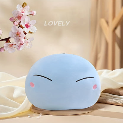 Adorable Oreiller en Peluche Expression Bleue - Jouet de Style Cartoon Mignon avec Des Joues Roses, Idéal pour la Décoration de la Maison & du Bureau, Cadeau Parfait pour Pâques, Noël, Halloween, Anniversaires et Nouvel An, Oreillers Mignons