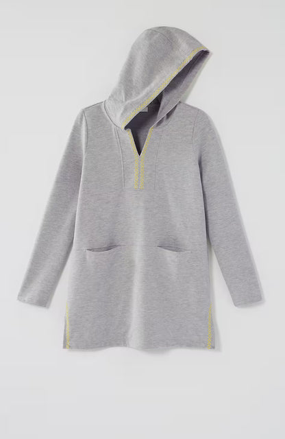 Fit Elevate Terry Embroidered Hooded Tunic