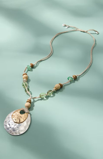 Multi-Beaded Pendant Necklace