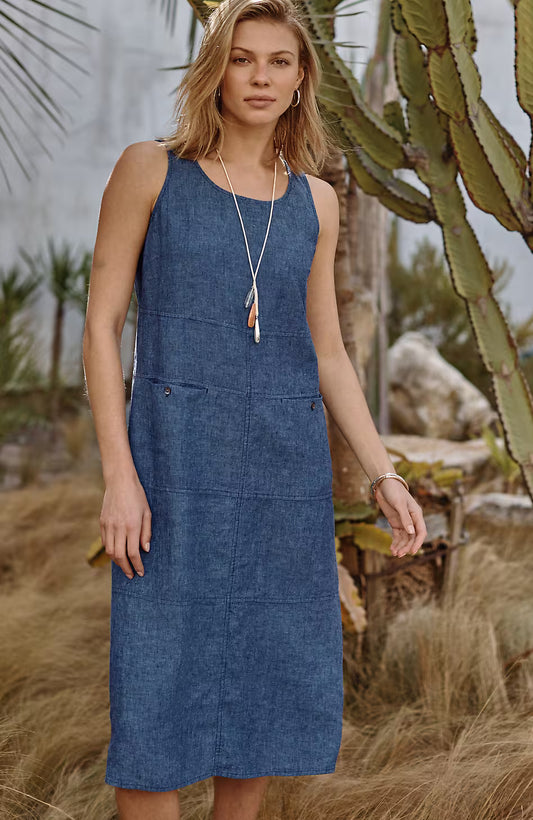 Pure Jill Seamed Linen Dress
