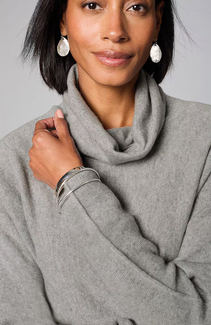 Pure Jill Scrunch-Neck Recycled-Cashmere Sweater