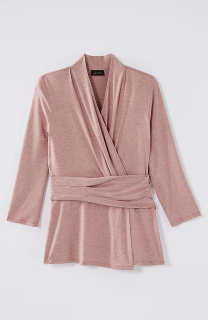 Wearever V-Neck Draped-Waist Top