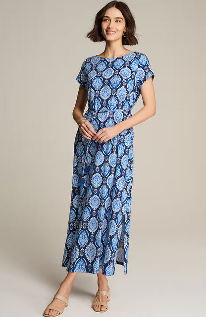 Cap-Sleeve Maxi Dress