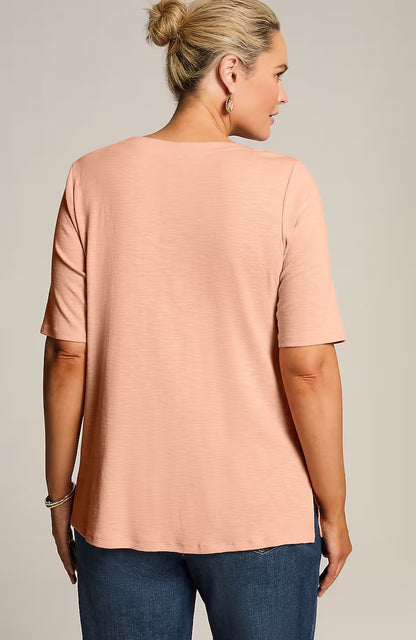 Pima-Slub Elbow-Sleeve Tee