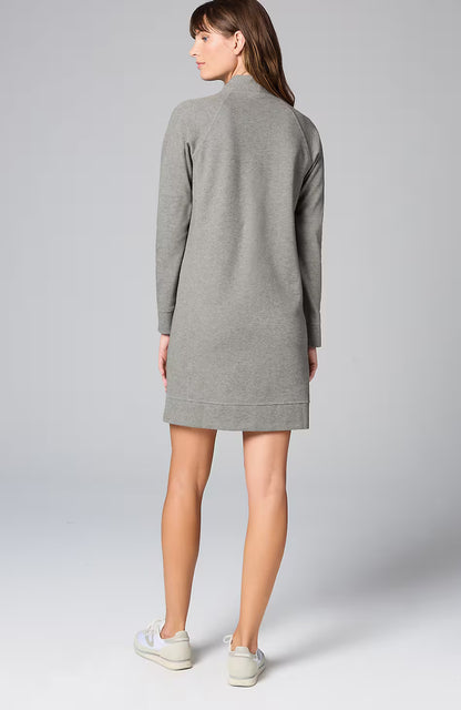 Fit Double-Knit Zipped-Collar Dress