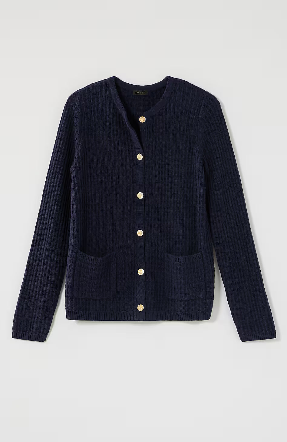Wearever Textured Crew-Neck Cardigan
