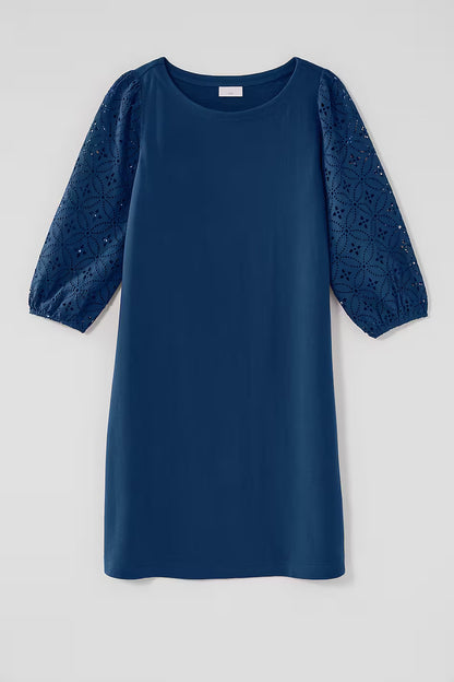 Knit & Eyelet Dress