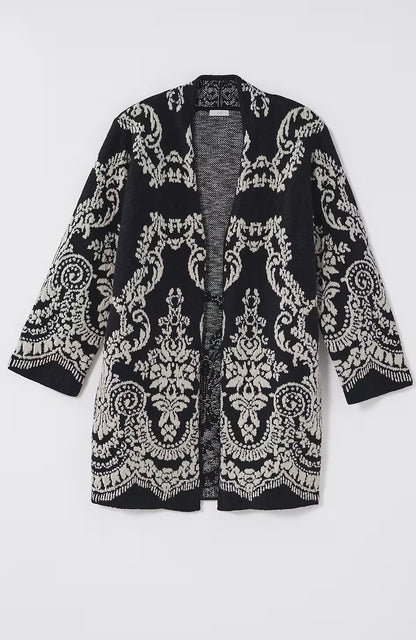 Placed-Jacquard Cardi