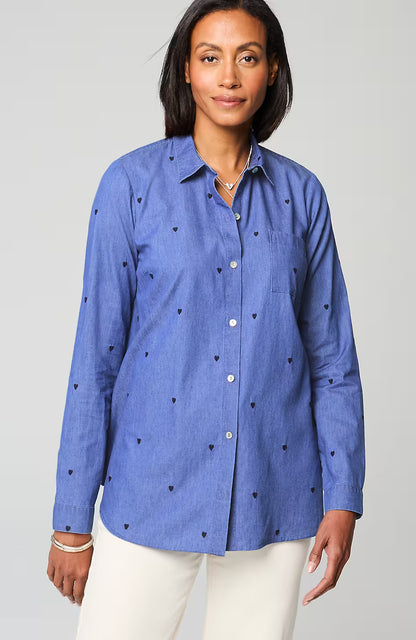 More Love Embroidered Heart Shirt