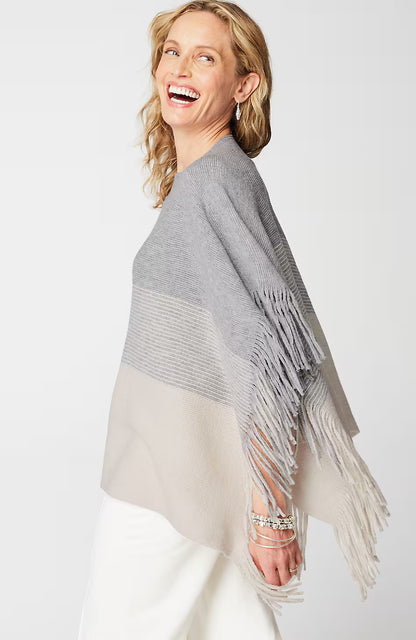 Knit-Fringe Poncho