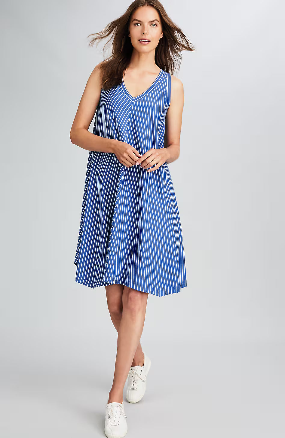 Fit Striped Swing Dress