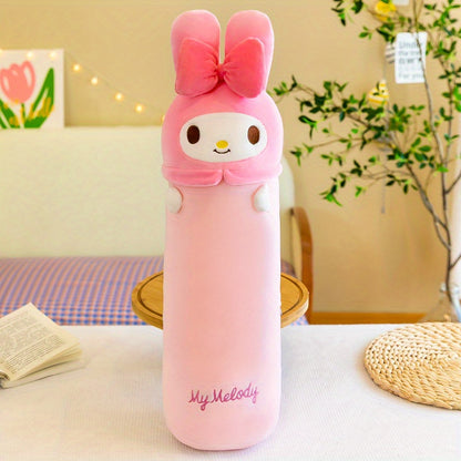Oreiller en Peluche Cylindrique Mignon de Sanrio, Grand Coussin Douillet pour Chambre à Coucher, Oreiller Décoratif Adapté au Bureau et au Repos à la Maison