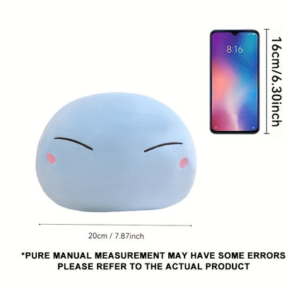 Adorable Oreiller en Peluche Expression Bleue - Jouet de Style Cartoon Mignon avec Des Joues Roses, Idéal pour la Décoration de la Maison & du Bureau, Cadeau Parfait pour Pâques, Noël, Halloween, Anniversaires et Nouvel An, Oreillers Mignons