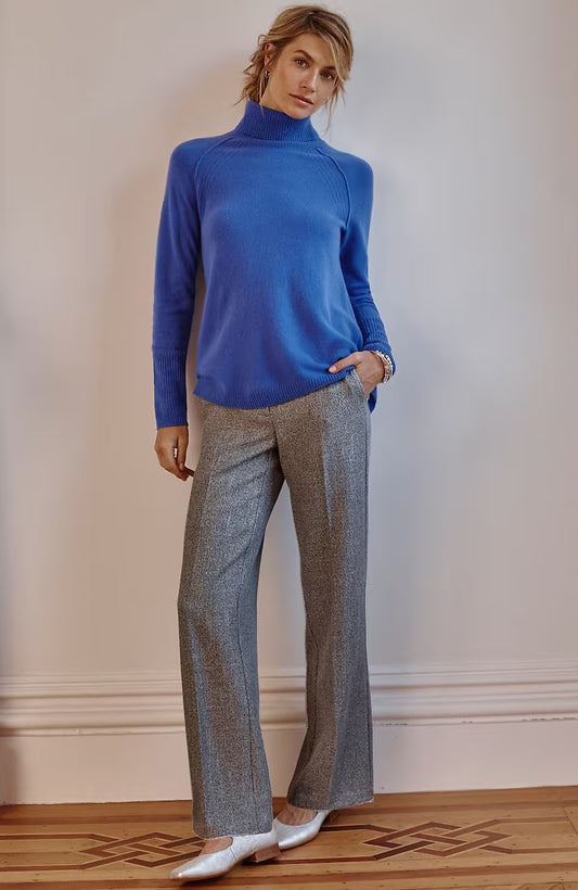 Tweed Wide-Leg Trousers