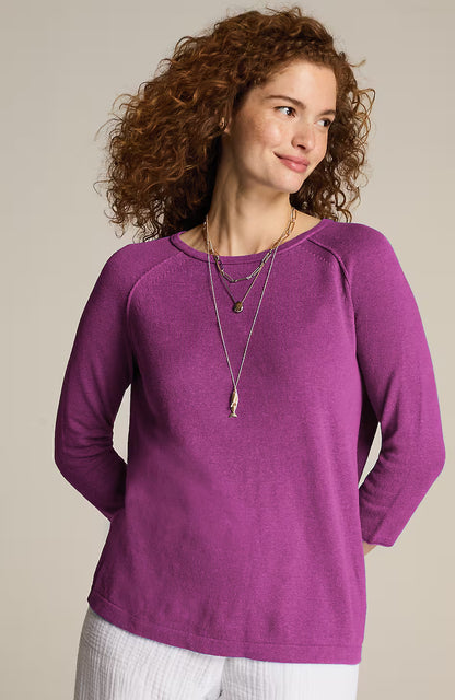Linen-Blend Pullover Sweater