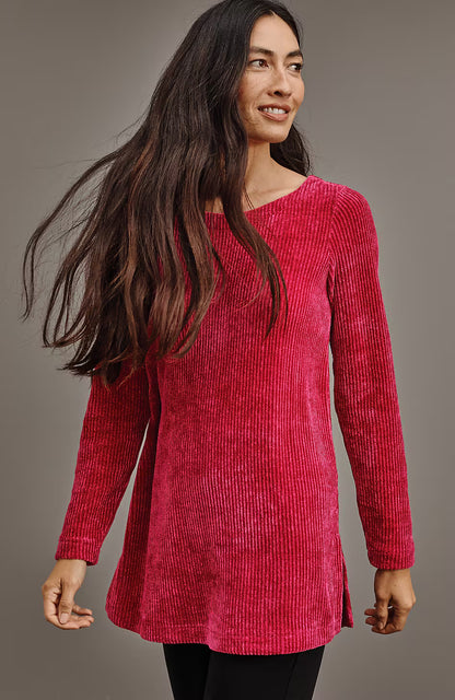 Wearever Boat-Neck Chenille Tunic