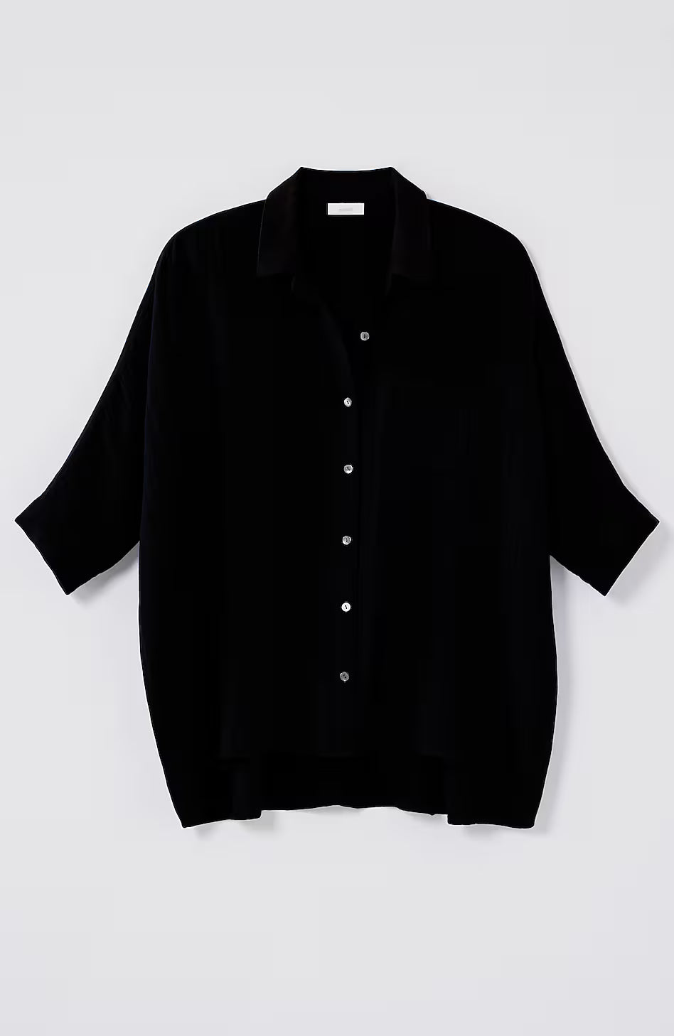 Pure Jill Relaxed Gauze Button-Front Top