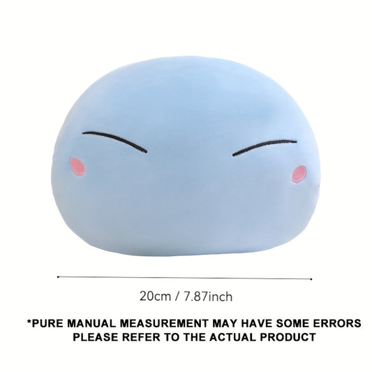 Adorable Oreiller en Peluche Expression Bleue - Jouet de Style Cartoon Mignon avec Des Joues Roses, Idéal pour la Décoration de la Maison & du Bureau, Cadeau Parfait pour Pâques, Noël, Halloween, Anniversaires et Nouvel An, Oreillers Mignons