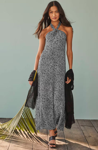 Twisted-Halter Dress