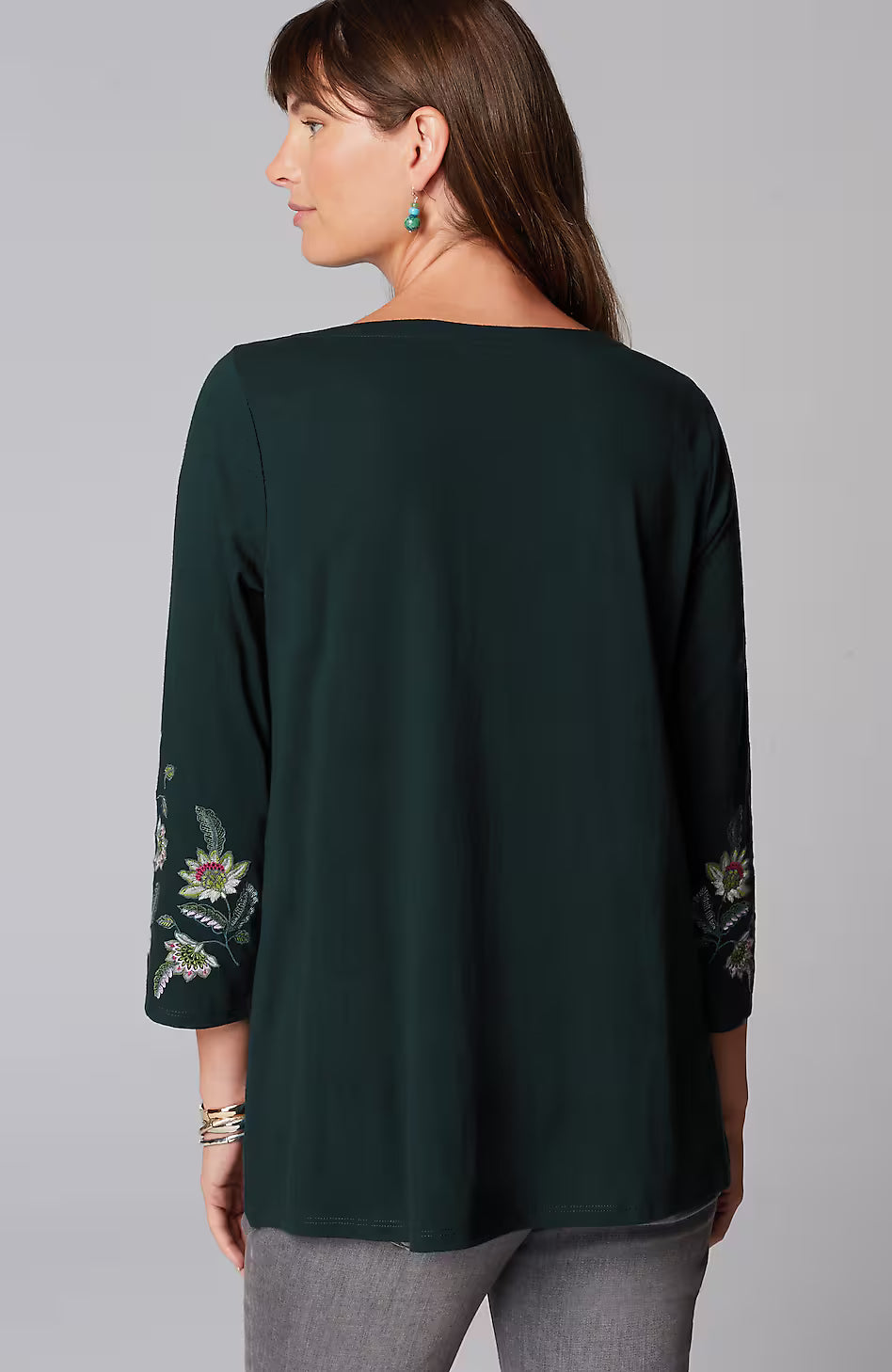 Multicolor-Embroidered Top