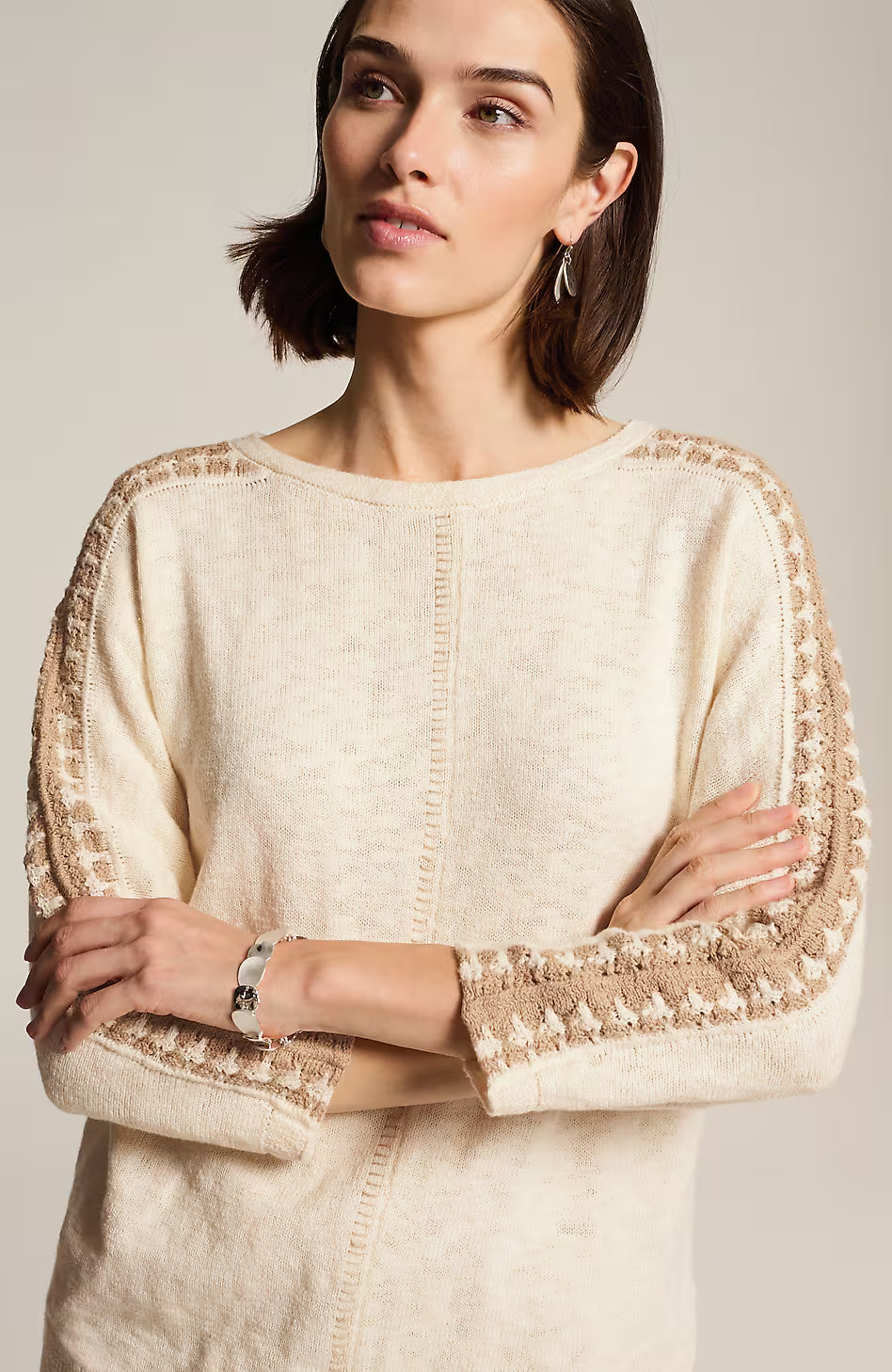 Crochet-Detailed Sweater